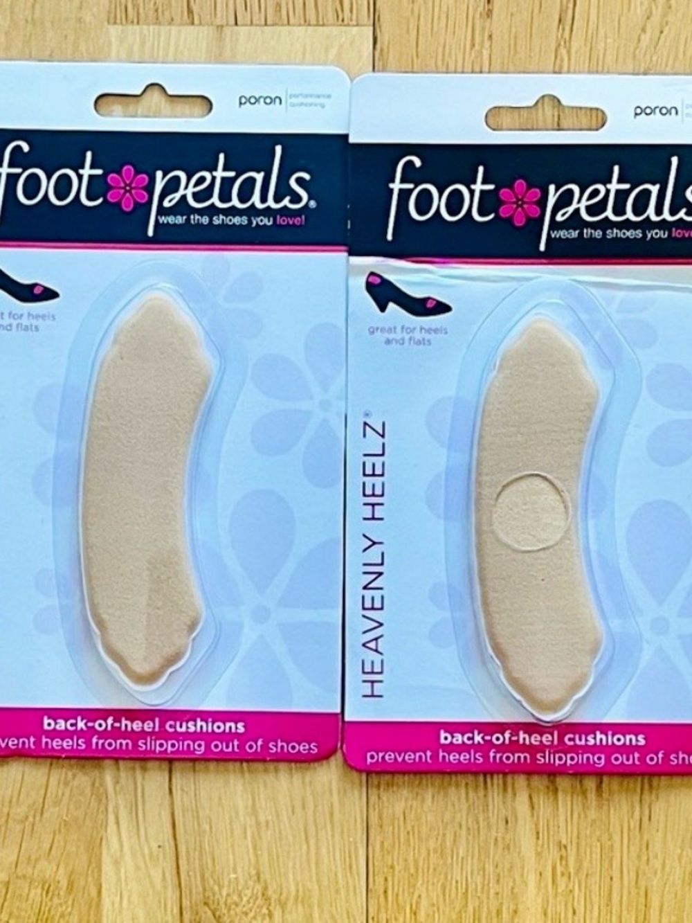 2 x Pairs of FOOT PETALS Fancy Feet Heavenly Heelz HEEL Cushions NEW